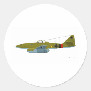 Adesivo Redondo Andorinha de Messerschmitt Me-262