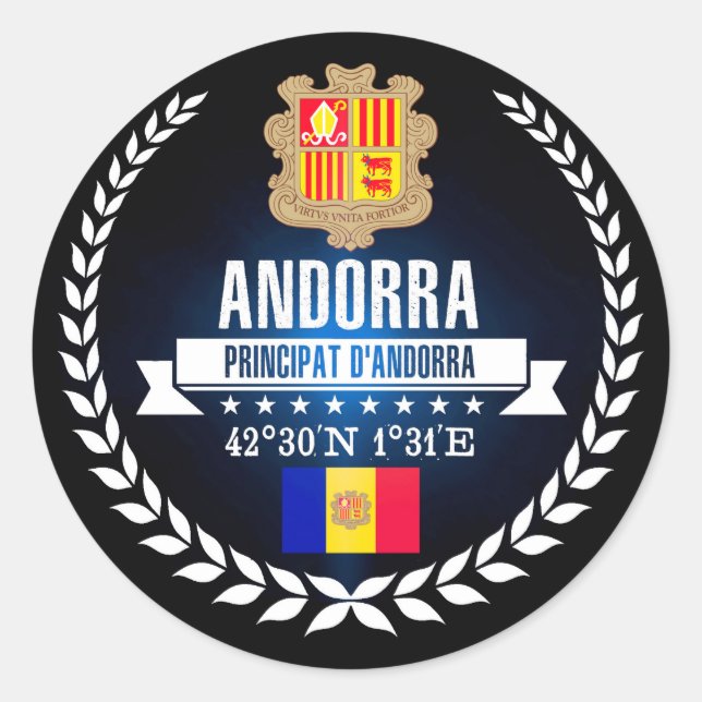 Adesivo Redondo Andorra (Frente)