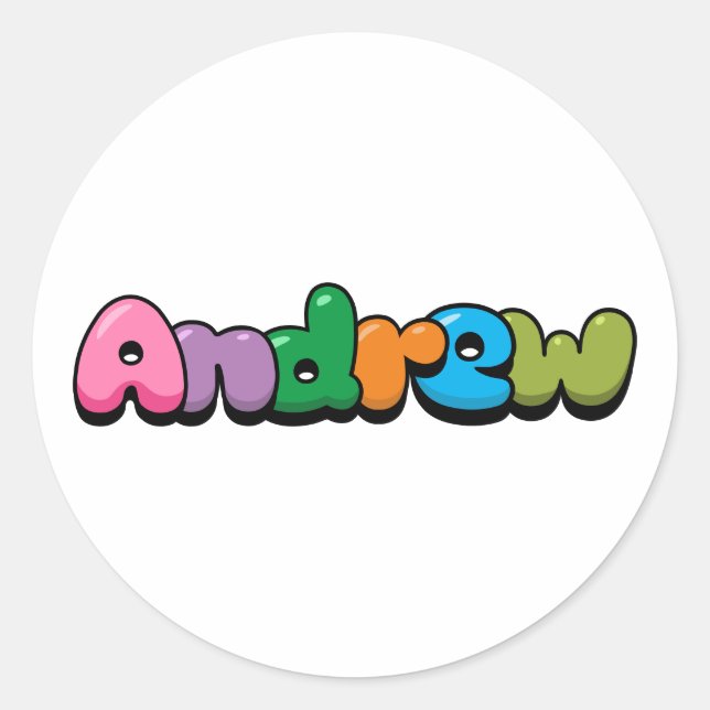 Adesivo Redondo Andrew (Frente)