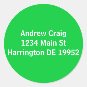 Adesivo Redondo Andrew Craig1234 StHarrington principal DE 19952