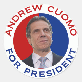 Adesivo Redondo Andrew Cuomo Para Presidente