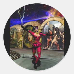 Adesivo Redondo ANDROID BALÉ, Ficção científica