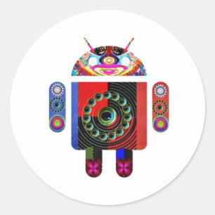 Adesivo Redondo Android estrangeiro - Art101 por Navin