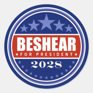 Adesivo Redondo Andy Beshear Presidente 2028