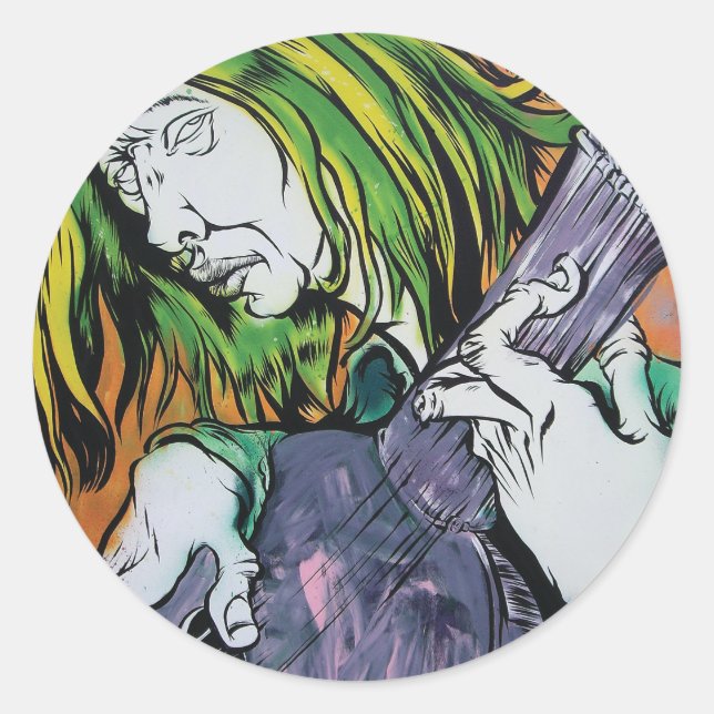 Adesivo Redondo Andy Howell Stickers (Frente)