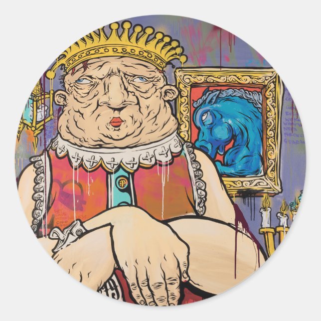 Adesivo Redondo Andy Howell Stickers (Frente)