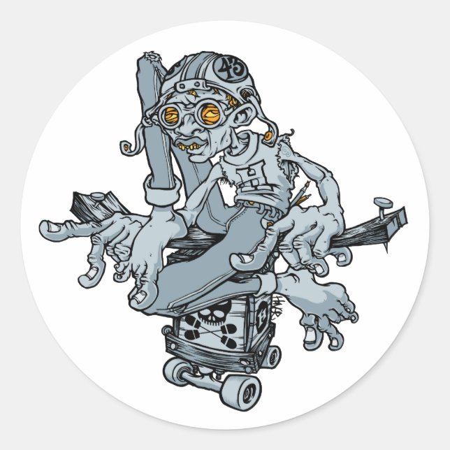 Adesivo Redondo Andy Howell Stickers (Frente)