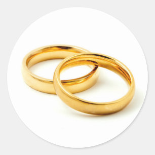 Adesivo Redondo Anéis de casamento