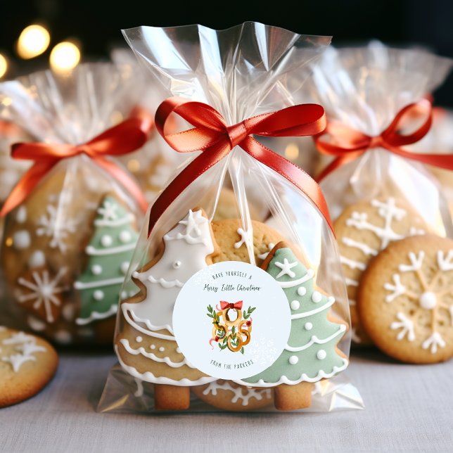 Adesivo Redondo Anéis de ouro | 12 Dia de Férias de Natal (Criador carregado)