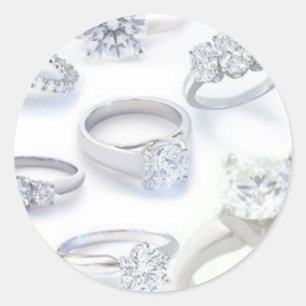 Adesivo Redondo Anéis Diamond