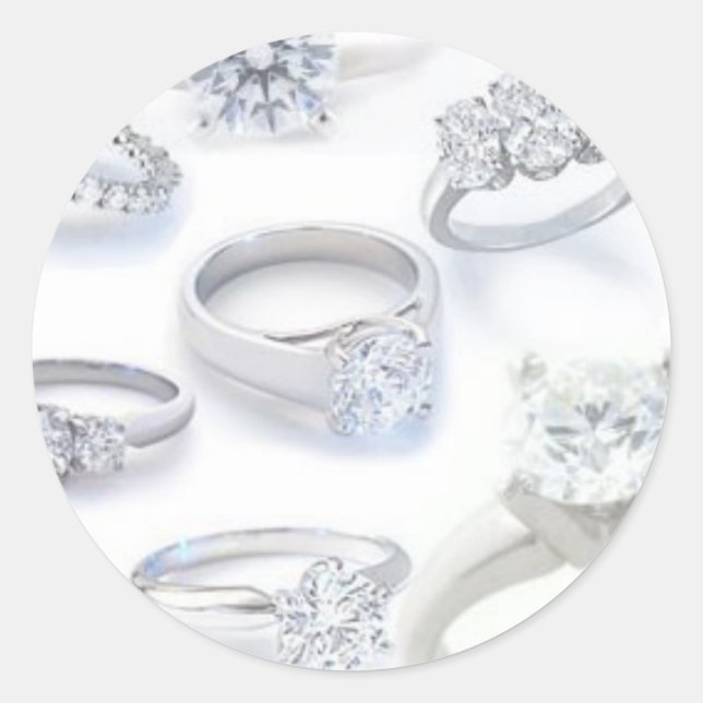 Adesivo Redondo Anéis Diamond (Frente)