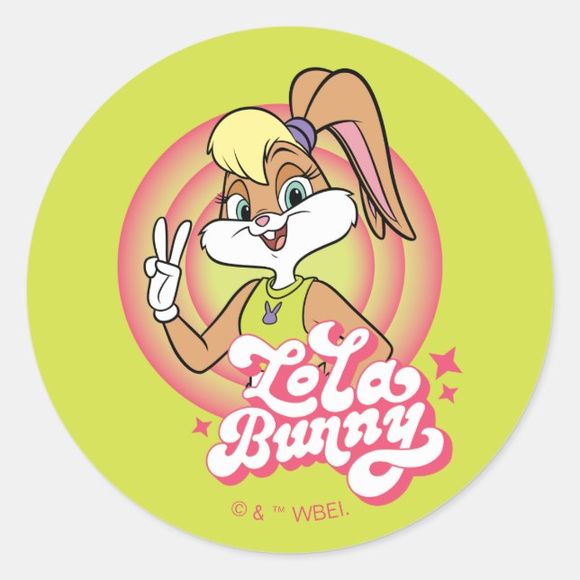 Adesivo Redondo Anéis Lola Retro LOONEY TUNES™ (Frente)