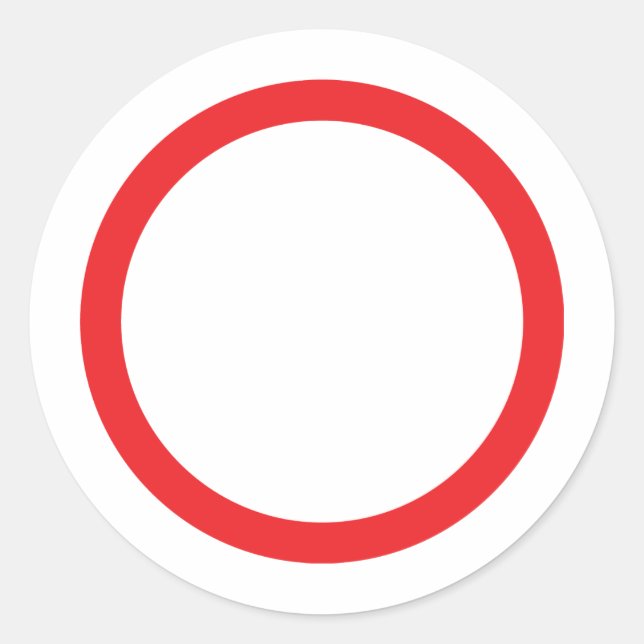 Adesivo Redondo anel de círculo vermelho (Frente)