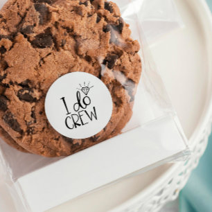 Adesivo Redondo Anel de diamante eu faço o casamento do grupo