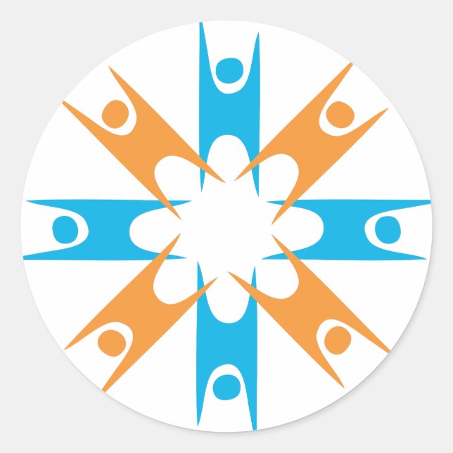 Adesivo Redondo Anel de Felizes Humanistas (Frente)