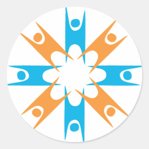 Adesivo Redondo Anel de Felizes Humanistas