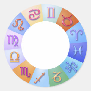 Adesivo Redondo Anel do zodíaco