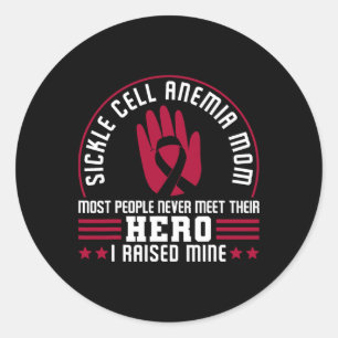Adesivo Redondo Anemia falciforme Mãe Herói