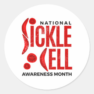 Adesivo Redondo Anemia Falsiforme das Células Falsiformes M