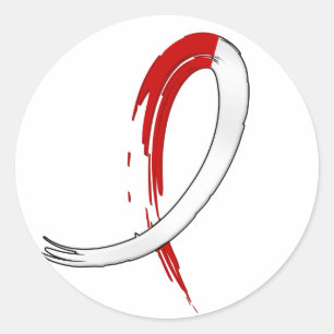 Adesivo Redondo Anemia não plástica da fita branca vermelha dos