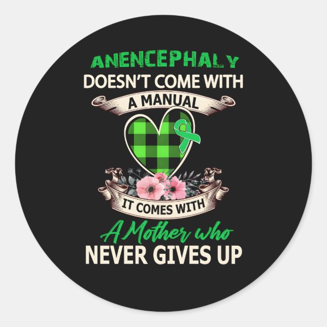 Adesivo Redondo Anencefalia Não Vem Com Um Ual (Frente)