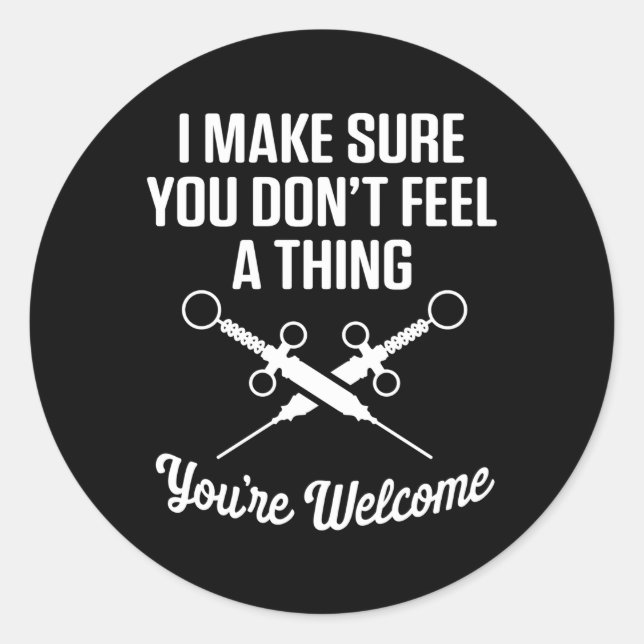 Adesivo Redondo Anestesia Anestesiologista Enfermeira Anestesiolog (Frente)