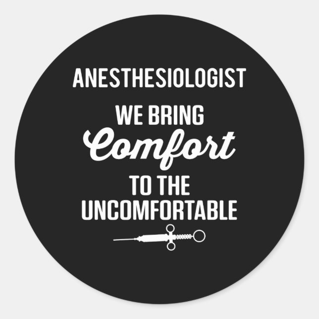 Adesivo Redondo Anestesia Anestesiologista Enfermeira Anestesiolog (Frente)