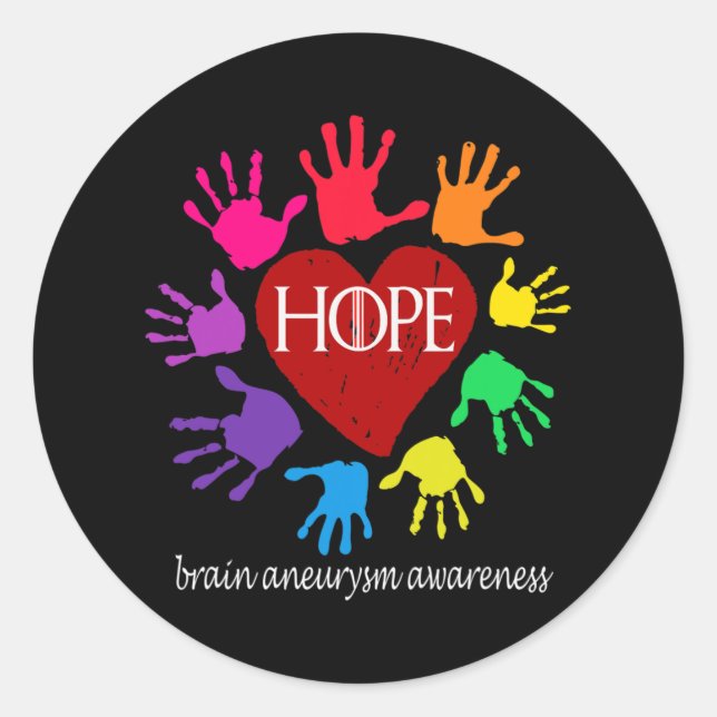 Adesivo Redondo Aneurisma do cérebro divertido1 (Frente)