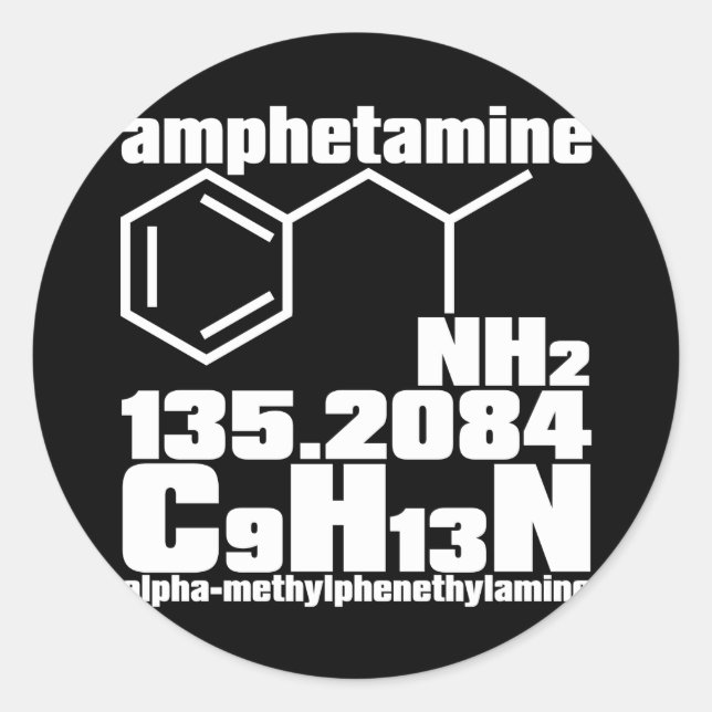 Adesivo Redondo anfetamina (Frente)