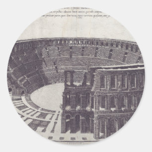Adesivo Redondo Anfiteatro de Verona na Piazza Bra
