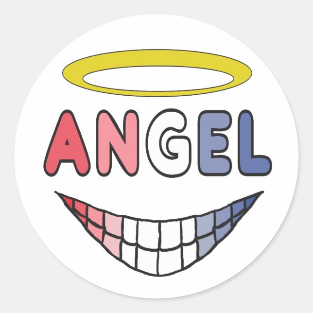 Adesivo Redondo Angel (Frente)