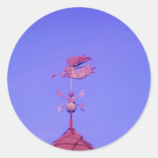 Adesivo Redondo Angel BLOW HORN WEATHER VANE