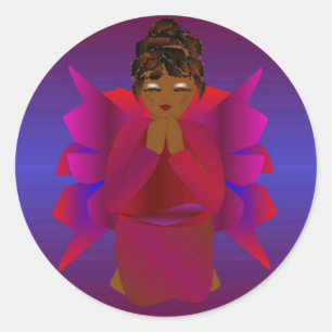 Adesivo Redondo Angel Girl