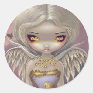 Adesivo Redondo "Angel in Lilac" Sticker