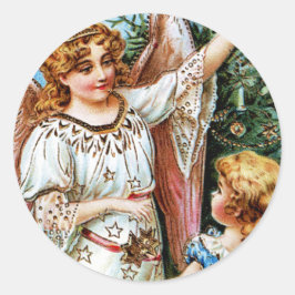 Adesivo Redondo Angel Natal