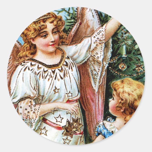 Adesivo Redondo Angel Natal (Frente)
