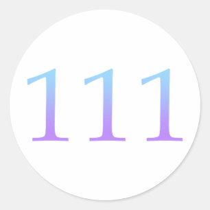 Adesivo Redondo Angel Number 111 - Intuição