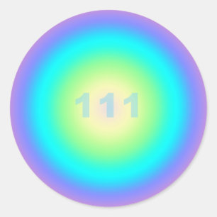 Adesivo Redondo Angel Number 111 - Manifestação