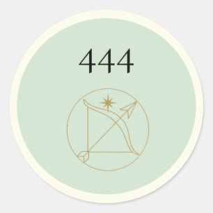 Adesivo Redondo Angel Number 444 Stickers