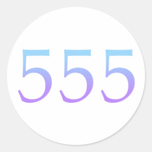 Adesivo Redondo Angel Number 555 - Change