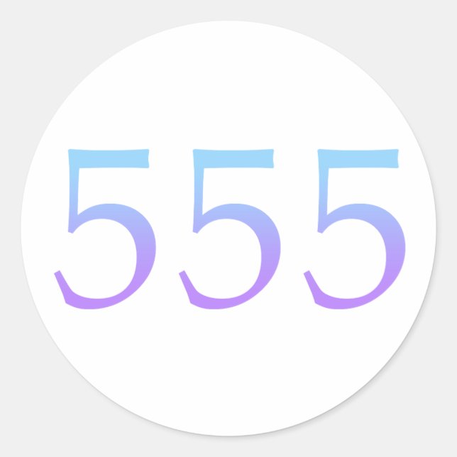 Adesivo Redondo Angel Number 555 - Change (Frente)