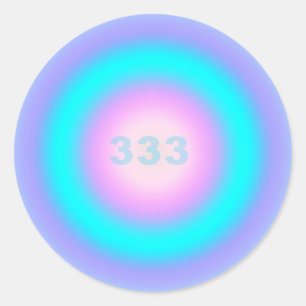 Adesivo Redondo Angel Numbers 33 - Criatividade e ação