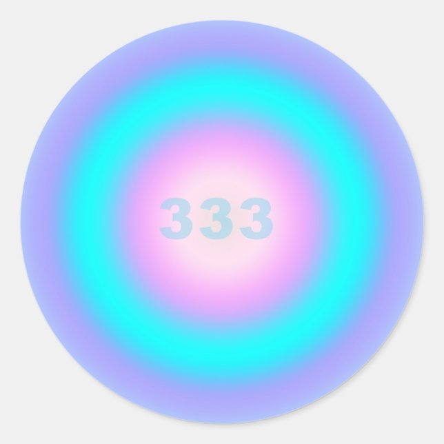Adesivo Redondo Angel Numbers 33 - Criatividade e ação (Frente)