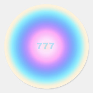 Adesivo Redondo Angel Numbers 777 - Boa Fortuna