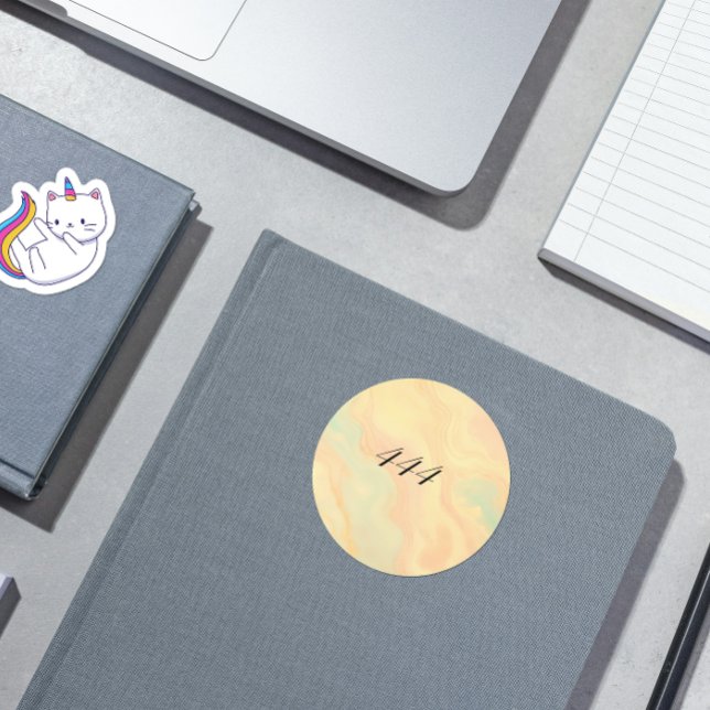 Adesivo Redondo Angel número 444 Sticker (Criador carregado)