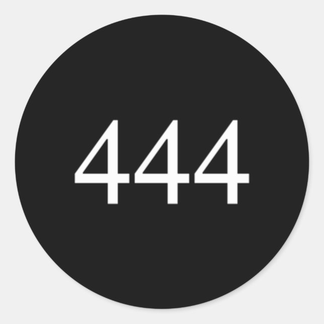 Adesivo Redondo Angel Número 444 Você Está Protegido Divinamente (Frente)