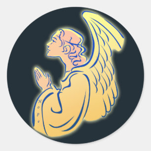 Adesivo Redondo Angel Of Hope Stickers