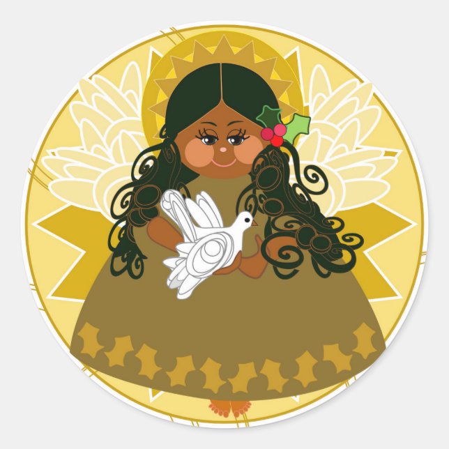 Adesivo Redondo Angel of Peace Sticker (Frente)