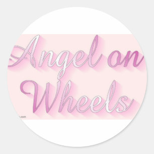 Adesivo Redondo angel_on_wheels
