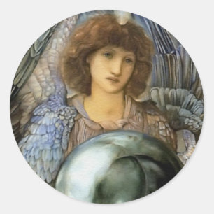 Adesivo Redondo Angel por Edward Burne-Jones